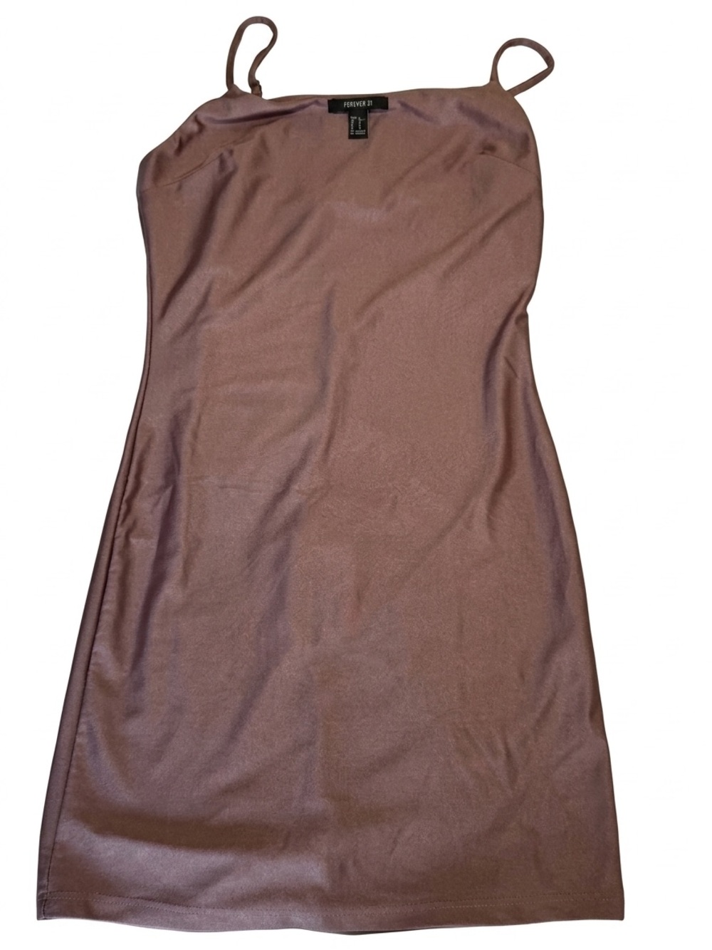 Forever 21 Mauve Brown Satin Mini Slip Dress